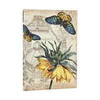 Golden Fritillaria Midi Unlined Softcover Journal (Elastic Band Closure)