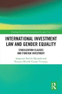 Bokomslag for "International Investment Law and Gender Equality"
