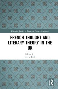 Kirjan kansi "French Thought and Literary Theory in the UK"