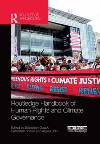 Kirjan kansi "Routledge Handbook of Human Rights and Climate Governance"