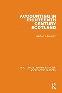Kirjan kansi "Accounting in Eighteenth Century Scotland"