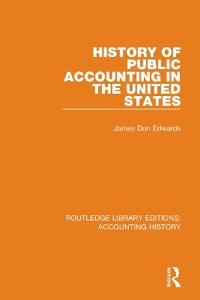 Bokomslag för "History of Public Accounting in the United States"