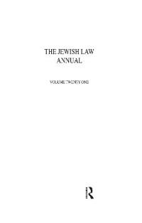 Bokomslag för "Jewish Law Annual Volume 21"