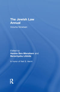 The Jewish Law Annual Volume 19