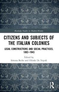 Kirjan kansi "Citizens and Subjects of the Italian Colonies"