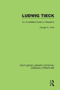 Kirjan kansi "Ludwig Tieck"