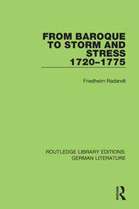 Bokomslag för "From Baroque to Storm and Stress 1720-1775"