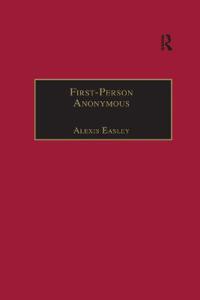 Bokomslag for "First-Person Anonymous"