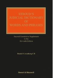 Bokomslag för "Stroud's Judicial Dictionary of Words and Phrases"