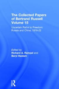 The Collected Papers of Bertrand Russell, Volume 15