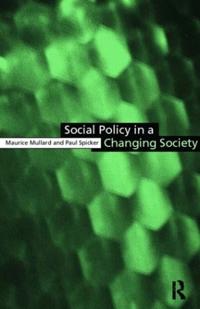 Kirjan kansi "Social Policy in a Changing Society"