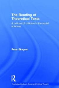 Bokomslag för "The Reading of Theoretical Texts"