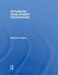 Kirjan kansi "Rethinking Development Geographies"
