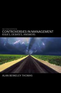Kirjan kansi "Controversies in Management"