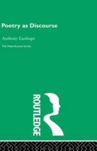 Bokomslag för "Poetry as Discourse"