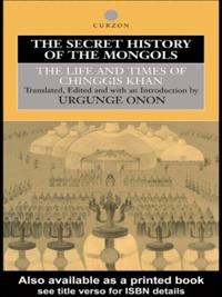 Kirjan kansi "The Secret History of the Mongols"