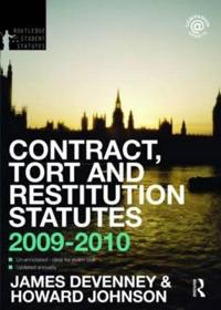Contract, Tort and Restitution Statutes 2009-2010