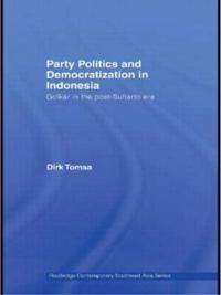Kirjan kansi "Party Politics and Democratization in Indonesia"