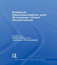 Kirjan kansi "Political Representation and European Union Governance"
