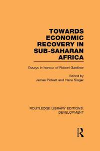 Bokomslag för "Towards Economic Recovery in Sub-Saharan Africa"