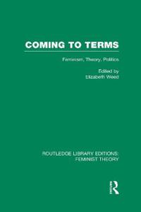 Bokomslag for "Coming to Terms (RLE Feminist Theory)"