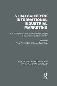 Kirjan kansi "Strategies for International Industrial Marketing (RLE International Business)"