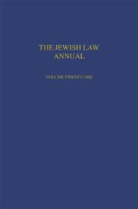 Jewish Law Annual Volume 21