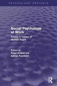Bokomslag for "Social Psychology at Work (Psychology Revivals)"