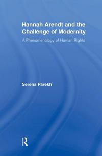 Kirjan kansi "Hannah Arendt and the Challenge of Modernity"
