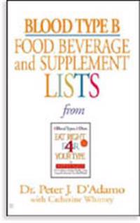 Blood Type B: Food, Beverage & Supplement Lists