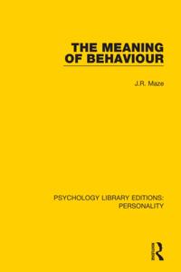 Psychology Library Editions: Personality
