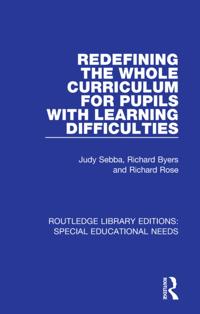 Routledge Library Editions: Special Educational Needs