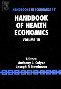 Kirjan kansi "Handbook of Health Economics"