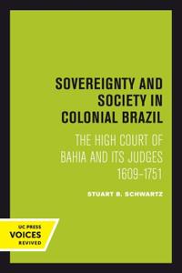 Kirjan kansi "Sovereignty and Society in Colonial Brazil"