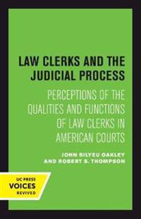 Bokomslag för "Law Clerks and the Judicial Process"