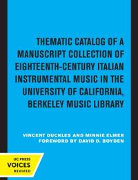 Bokomslag för "Thematic Catalog of a Manuscript Collection of Eighteenth-Century Italian Instrumental Music"