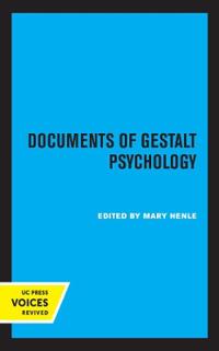 Bokomslag för "Documents Of Gestalt Psychology"
