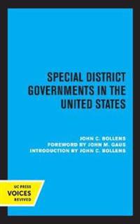 Bokomslag för "Special District Governments in the United States"