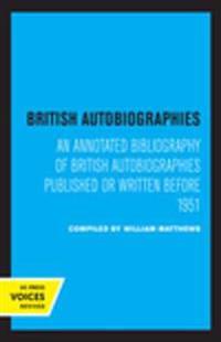 Bokomslag för "British Autobiographies"