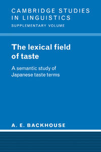 Bokomslag för "The Lexical Field of Taste"