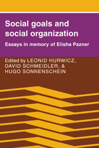 Bokomslag för "Social Goals and Social Organization"