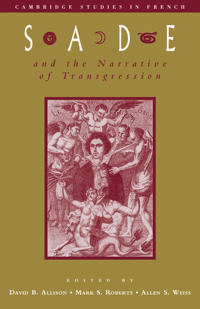 Bokomslag för "Sade and the Narrative of Transgression"