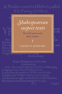 Bokomslag för "Shakespearean Suspect Texts"