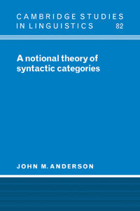 Kirjan kansi "A Notional Theory of Syntactic Categories"