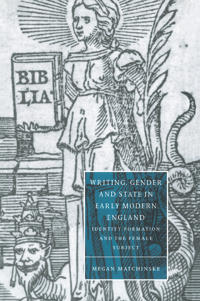 Bokomslag for "Writing, Gender and State in Early Modern England"