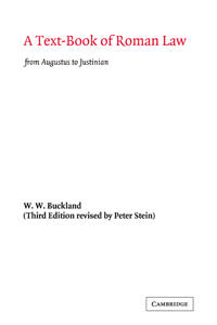 A Text-Book of Roman Law