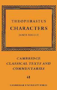Bokomslag för "Theophrastus: Characters"