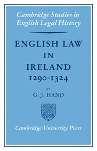 English Law in Ireland 1290–1324