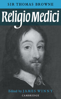 Kirjan kansi "Religio Medici"
