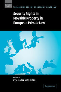Kirjan kansi "Security Rights in Movable Property in European Private Law"